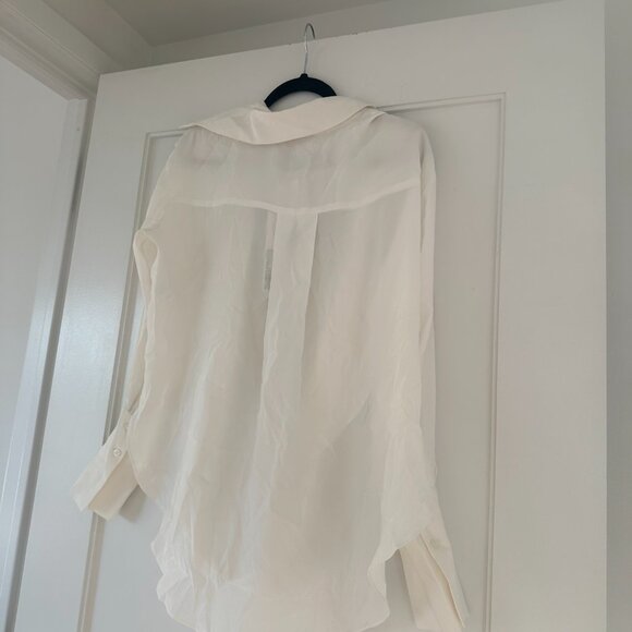 NWT Gauge81 Sabinas Silk Wrap Shirt In Ivory Sz XS Back Closure High-Low Hem - Picture 12 of 13